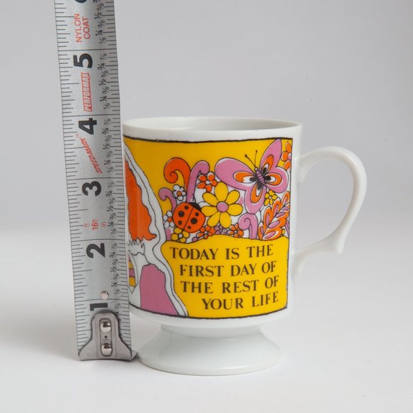 Vintage Ceramic Small Mug Cup Today is the first day of the rest of your life - Picture 13 of 16
